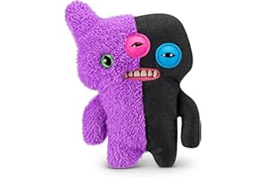 Fuggler Misfit Monsters 9-inch by ZURU, Funny Ugly Monster Plush Toy, Soft Doll Plushies for Kids and Adults (Reeko & Annoyed Alien - Purple & Black)