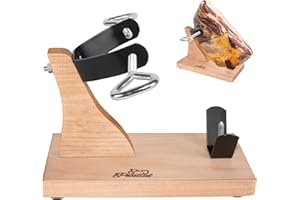 PECELLÍN Soporte Jamonero para Centros de Jamón - Serrano e Iberico Curado Deshuesado Base Tabla de Corte