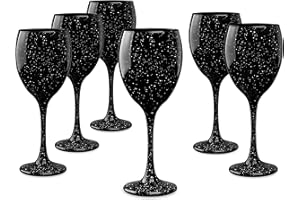 G GLASMARK KROSNO 1992 Glasmark Krosno Lot de 6 verres à vin, verres à vin blanc, verres à vin rouge, verres à vin, design original, passe au lave-vaisselle, forme et style uniques, parfait pour la maison, les restaurants