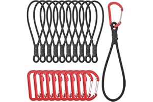 GGXZHT 10 pièces Tendeur Elastique de Tension avec Les mousquetons - écarteur avec œillets - Polyvalent Crochets D'extenseur pour bâche de Tente - (15cm)