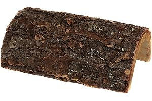 Zoo Med Cabaña Habba, Tocón de Madera Decorativo para Terrario, Escondite Natural para Reptiles, XL, 17 x 9 x 21.5 cm