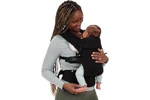 BECO BABY CARRIER Beco Gemini Porta Bebè Neonato - Marsupio Ergonomico Neonato 100% Cotone - Zaino Porta Neonato & Marsupio Bambino Con Seduta Regolabile - Fascia Elastica Porta Bebè da 3,2 a 16 kg (Nero)