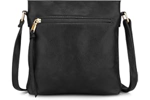 DOBSECHS DOB SECHS Umhängetasche aus weichem PU-Leder für Damen, Crossbody-Tasche mit mehreren Taschen, verstellbarer Riemen, perfekt für den täglichen Gebrauch