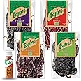Tajin Dried Chillies Bundle including To Go Lime Seasoning - Authentic Mexican Treat - Assorted Chillies - Arbol, Pasilla, Ancho, Guajillo - 75g each (Pack of 4)
