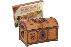 WOODEN.CITY Puzzle Box Treasure Chest, Caja Misteriosa, Puzzle 3D de Madera, Juego de Escape Room, Rompecabezas Interactivo, Caja Secreta Japonesa, Rompecabezas para Adultos, Regalo Original.
