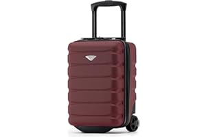 Flight Knight Lekki 2-kołowy twardy futerał ABS walizka kabinowa bagaż podręczny zatwierdzony dla ponad 100 linii lotniczych, w tym British Airways, Ryanair i easyJet, zatwierdzone bezpłatne