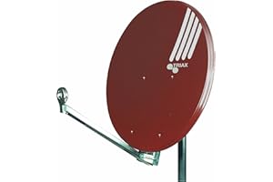 Triax HIT FESAT 85 Satellitenantenne (85 cm Durchmesser Aluminium, 40mm Feedaufnahme Kabelführung vormontiert) Ziegelrot