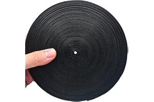 AIRUEEK Adjustable Cable Straps, 20 m x 1 cm, Free Cut Length, Black Reusable Fastening Cable Ties, Hook and Loop Securing Strap for Organising Cables, Hoses, Cords