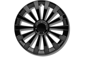 ALBRECHT AUTO-ZUBEHÖR Albrecht 16 Pulgadas Negro Embellecedores para Llantas de Acero, Embellecedores de Ruedas Meridian Made in EU - Sólo Genuino en el Embalaje de Albrecht