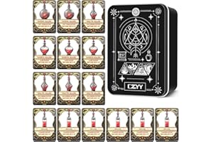 CZYY DND Healing Potion Cards Set - 15 Acrylic Fantasy Potion Tokens with Real Red Liquid | Ideal for Dungeon Masters, Tabletop RPG Players, Collectors & Immersive Game Nights (Style A)