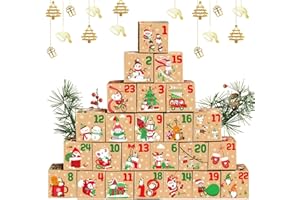 ‎FARYODI FARYODI Adventskalender zum Befüllen 24 Stück - DIY Adventskalender Boxen 7cmx7cmx7cm,24 Kisten zum Basteln,Party-Schachteln für Weihnachten,Adventskalender Süßigkeiten-Box