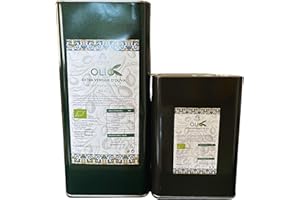 RACILIA Olio Extravergine di Oliva Biologico - Olio d'Oliva Bio Spremuto a Freddo, Nocellara del Belice e Biancolilla EVO Siciliano, 100% Italiano | Ideale per Insalate e Piatti Mediterranei (8 Litri)