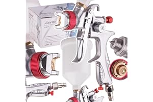 Auarita HVLP H-887P Pistolet pulvérisateur à Technologie Buse de 1,3 mm Durable Capacité de 600 ML pour la Peinture Trois Modes de réglage Très Efficace Bon pour Les matériaux Lourds