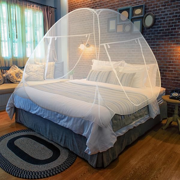 Moustiquaire De Lit Pliable Pop-Up Ultra Légère – Installation En 3 Secondes, Protection 360° Anti-Moustiques Pour Voyage, Camping, Hôtel