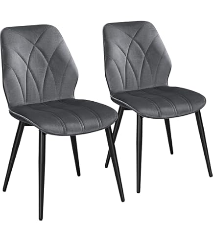 JaHECOME 2 Esszimmerstühle Weiß - Samtstoff Polsterstühle Mit Metallbeinen Für Küche & Büro