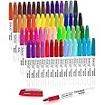 (60 Colors Permanent Markers) - 60 Colours Permanent Markers, Fine Point, Assorted Colours, Works on Plastic,Wood,Stone,Metal and Glass for Doodling, Colouring, Marking by Shuttle Art