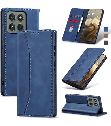 Custodia a portafoglio per MOTO G85 5G, in pelle PU di alta qualità, con porta carte, cavalletto, chiusura magnetica, antiurto, compatibile con Moto G85 5G.YB, nero