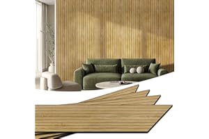 WADILE In PVC Con Venatura Del Legno Per Pareti, 40 Cm X 2,6 M, Insonorizzanti Per Rivestimenti Murali, Murali Removibili E Autoadesivi, 3D Per Decorazione Interna