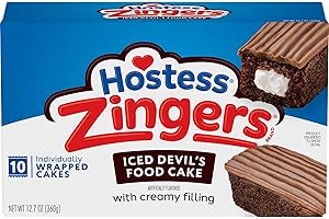 Hostess Zingers Iced Devil's Food Cake 10 Per Box by Hostess