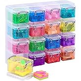 Really Useful Box Plastic Storage 0.3 Litre Organiser Pack (16 x 0.3L) Clear Frame with Assorted Boxes