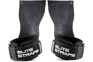 Fitgriff® Elite Straps Zughilfen mit Gummi-Pad für Krafttraining - Bodybuilding, Fitness, Gym - Lifting Straps - für Frauen und Männer