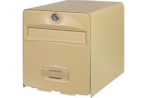 BURG-WÄCHTER Boîte aux Lettres Agréée La Poste, 2 Portes, 509 BE F BALthazar, Beige, en Acier Galvanisé, Avec Porte à Ouverture Totale et Stop-Courrier (Porte bloquée à 120°)
