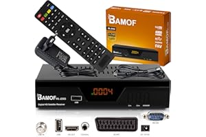 hd-line Bamof 2305 Récepteur Satellite numérique – (HDTV, DVB-S/S2, HDMI, péritel, 2 x USB 2.0, Full HD 1080p) [Préprogrammé pour Astra Hotbird Tursat] [Classe énergétique A+++