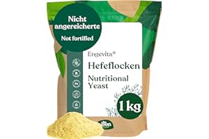 ‎BON VEGAN Engevita Inaktive Nährhefe Flocken | Premium Nutritional Yeast Flakes 1kg | Veganer Glutenfrei Käseersatz | mit B-Vitaminen | Gentechnikfrei | Hefeflocken ohne Zusatz von Vitaminen