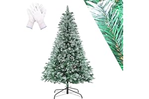 AIMOSEN 180 CM Árbol de Navidad, Arbol de Navidad Plegable Muy Frondoso Robusto Mayor Densidad y Ramas (Ø 104 CM-545), 6FT Realista Facil Montaje Árbol con Soporte Metal para Decoracion Interior y Exterior