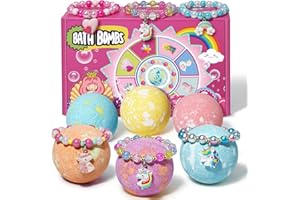 Unicorn Gifts for Girls: Eletorot Bath Bombs for Kids with Bracelet Inside, Easter Birthday Presents for 4 5 6 7 8 Year Old Girl Daughter, Christmas Advent Calendars Stocking Fillers Girls