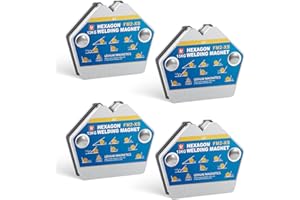 A ABLUMEN 4 Pezzi Magneti per Saldatura con Forza di Tenuta 13 Kg / 28 LB Squadra Magnetica per Saldatura per Multiangolo Squadra Posizionatore Magnetico di Accessori per Saldatura