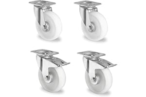 DELEX-ROLLEN 4 Stück Lenkrollen Transportrollen lenkbar 200mm Kunststoffrad NEU