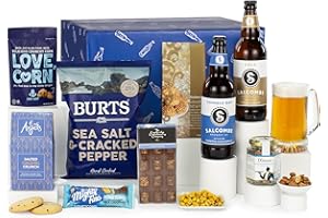 Virginia Hayward Christmas Hamper, Boy’s Night In - Hampers & Gourmet Gifts, Festive Beer Gifts for Men and Women, Indulge in Snacks and Chocolate, Christmas Gifts for Him or Her