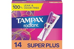 Tampax Radiant Tampons, Super Plus Assorbenza, Senza profumo, 14 conteggio (imballaggio può variare)
