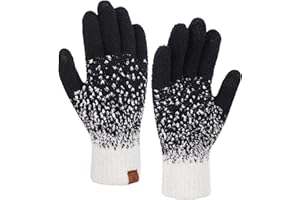 Bequemer Laden Mujeres Invierno Guantes Termicos Tactiles Punto Jacquard Esponjoso Guantes para Clima Frío Regalo Mujer