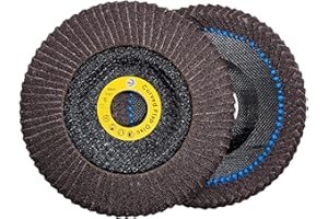 WA GRINDER WA Fächerscheibe aus kalziniertem Aluminiumoxid für Kehlschweißung, 12,7 x 2,2 cm, gebogene Kanten, 80 #, für Kehlschweißen, Radial-Typ, Winkelschleifer, hochdichte Fächerscheiben,