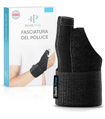 2 Paia Di Fasce Elastiche Per Pollice: Supporto Destro E Sinistro. Morbide E Traspiranti Per Artrite E Tendinite. Regolabili, Nere E Colorate. Guida Per Pollice.