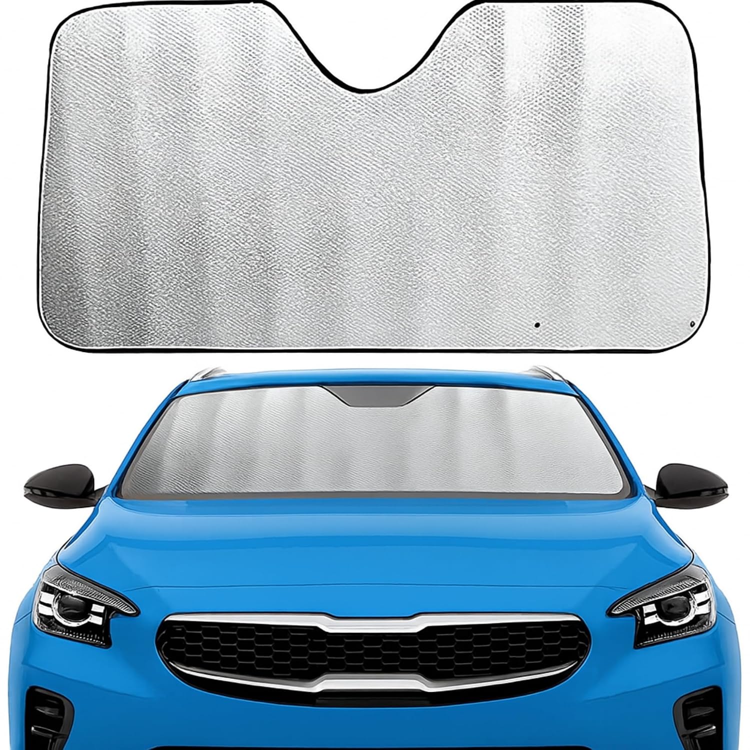 AUTOZOCO Parasol para Parabrisas Delantero Plegable, Protector Solar para Parabrisas Delantero, Parasol para automóvil, Universal, Medidas 140 x 70 cm