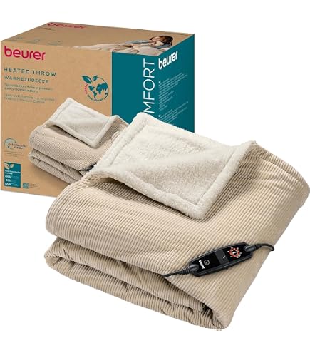 Coperta Elettrica Riscaldante GOTCOZY 130x180 Cm - 6 Livelli Temperatura, Spegnimento Automatico 10 Ore, Tessuto Morbido Setoso