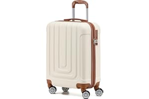 Flight Knight Premium Hard Shell Lightweight Cabin Suitcase - 8 Spinner Wheels - Built-in TSA Lock & USB Port - Luggage Approved for Over 100 Airlines Including Ryanir (Priority) - 55x40x20cm