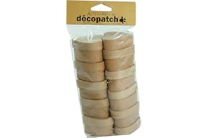 Décopatch EV008O - Un lot de 10 boites en papier brun mâché 5x5x3 cm, boites cœurs