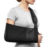 BraceUP Adjustable Arm Sling with Pocket | Shoulder; Elbow; Thumb Loop; Padded Strap