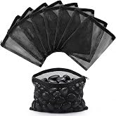 SLIAXINT 10 PCS Aquarium Filter Bag Mesh Filter Bag for with Zipper ABS Filter Material Reusable for Active Carbon Zeolite Ce