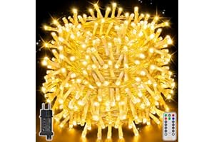 ‎OLLNY Ollny Lichterkette außen 80M 800LEDs, Weihnachtsbeleuchtung außen 8 Modi mit Fernbedienung Timer, Lichterkette Lang IP44 wasserdicht für Weihnachten Hochzeit Ostern Garten (warmweiß)