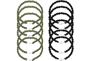 PGKDYC 12Pcs Elastic Boot Bands, Twists Army, Trouser Twists Military, Trouser Twists, Boot Straps Leg Ties for Navy Army Air Force Outdoor Activity, Green & Black