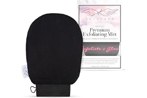 Seraphic Skincare Korean Exfoliating Mitts (1pc) Exfoliator Gloves Visibly Lift Away Dead Skin, Great for Spray Tan Removal o