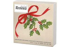 Renova Lot de 20 serviettes en papier pour Noël
