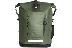 Nordlight Wodoodporny plecak Roll Top 25L - „Hybrid 25” | Plecak typu Dry Bag z przegrodą na laptopa 15 cali, kieszeniami zewnętrznymi i