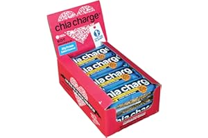 CHIA CHARGE High Protein Bars - Sports Nutrition Vegan Protein Bar - 20g High Protein Healthy Snack Bars for Adults - Gluten Free Nutritional Protein Bars - 10 x 60g (Pack of 10) Salted Caramel