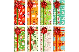 FINGOOO Christmas Cash Holder, 16 Pcs Gift Card Holder Boxes with Bows and Tags for Money Cards Party Favour